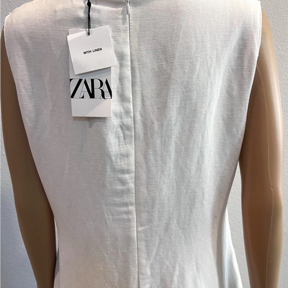 Zara Elegant White Midi Dress - Picture 5 of 8